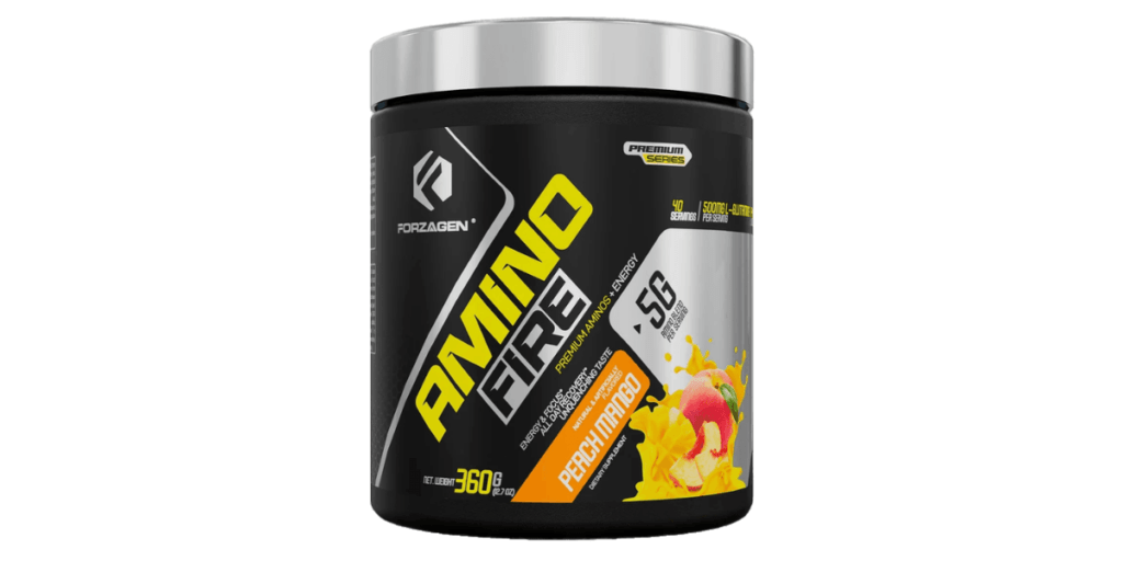 4.(a) Forzagen Amino Fire essential BCAA's + Pre Workout Energy-Peach Mango