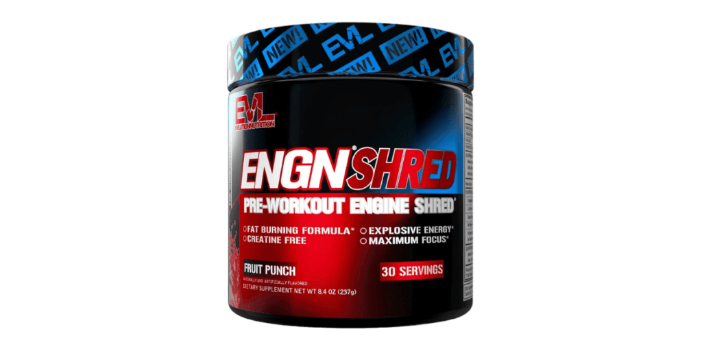 4(c) Evlution Nutrition Engn Pre-Workout Shred-Fruit Punch